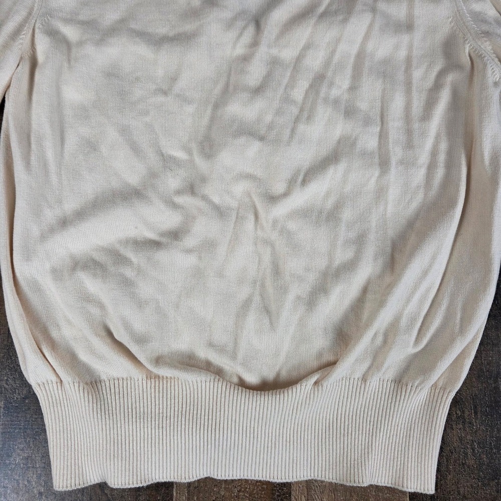 Kettlewell Women Large Buttercream Cosmo Organic Cotton Knit Italy Cardigan - Picture 7 of 11
